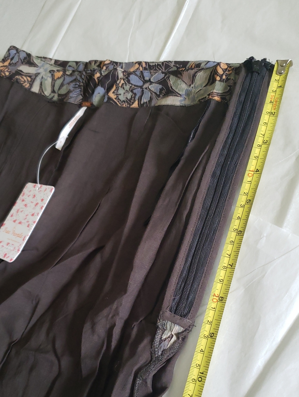 Free People New Skirt AROUND THE WORLD Printed Ruffled Women's Sz 8 🎉HP🎉 - Picture 10 of 16